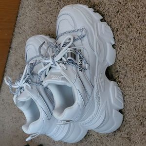 Steve Madden Troy White Leather Sneakers